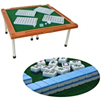 Mahjong De Viaje PortáTil- Hecho De Melamina- con Un Plegable Mahjong Tabla- Resistente Al Desgaste Y Resistente…